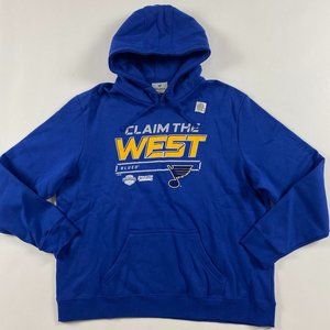 NWOT St. Louis Blues Claim The West Fanatics Hoodie Men's 2XL Hockey NHL XXL